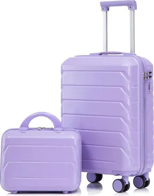 Image de Set de valises, serrure à combinaison, extérieur imperméable, CQY violet