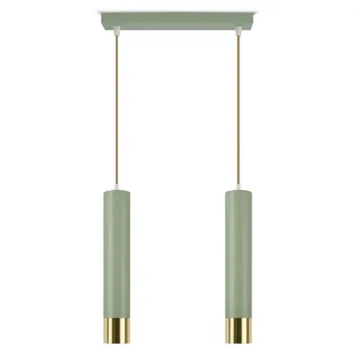 Obrázek produktu pro LUXOLAR 2-plamenné závěsné svítidlo světle zelené zlato – výškově nastavitelné LED GU10 moderní design – závěsné svítidlo do obývacího pokoje, kuchyně