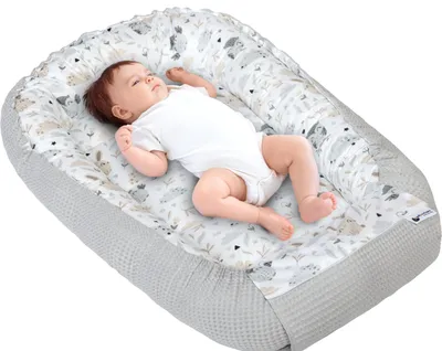 Produktbild von Babynest - Kuschelnest aus 100% Baumwolle, Reisebettchen für Babys (100x60x15cm)