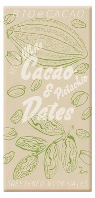 Produktbild von Cacao & Dates - White Pistachio Weiße Schokolade 90g