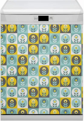 Produktbild von Abwaschbar 60x80 cm Geschirrspüle Magnetmatte Küche Dekorative  - Blumenmuster