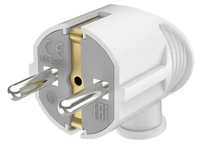 Produktbild von Braytron Schuko Schutzkontaktstecker Winkelstecker 16A Weiß