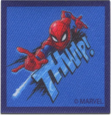 Obrázek produktu pro Marvel © Spiderman Comic Thwip! - Záplata, nažehlovací, nažehlovací obrázek, nášivka, velikost: 5,8 x 5,8 cm