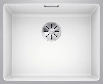 Immagine prodotto di BLANCO SUBLINE 500-IF SteelFrame, SILGRANIT® PuraDur®, bianco, senza telecomando di scarico