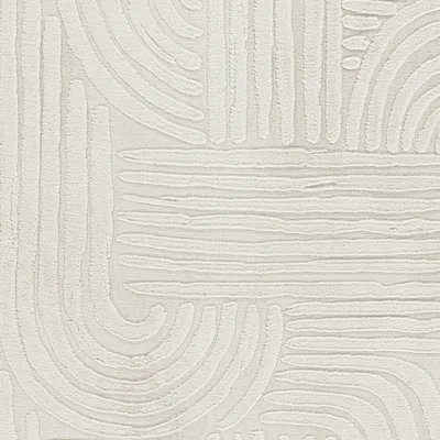 A close-up, textured view of a rug with a geometric pattern.