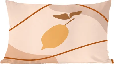 Produktbild von MuchoWow® Zierkissen Sofakissen Wohnzimmer Dekokissen 50x30 cm Sommer - Zitrone - Obst - Wohnzimmerdekoration - Polster mit Photo