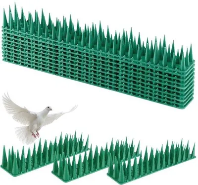 Image de Kit de dissuasion anti-oiseaux en plastique – 10 pièces pour balcon, toit et antenne