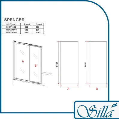 Produktbild von Silla | Badewannenaufsatz - 120x150 cm - Schiebetür - Duschwand für Badewanne - Gold