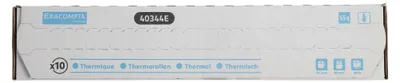Obrázek produktu pro Exacompta 40344E 10 balíků termopapírových rolí 1-vrstvý papír, šířka: 57 mm, délka 28 m, průměr jádra: 12 mm 55g/m² termopapírová role pro platby kartou (zařízení EC Cash)