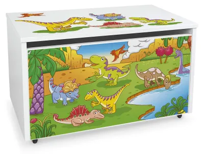 Produktbild von Bayagu Kindertruhe 71x40x46cm aus Holz mit Rollen und Sicherheitsdeckel