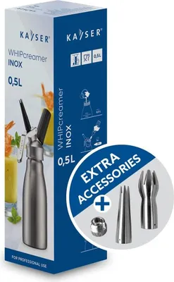 Produktbild von KAYSER Edelstahl-Schlagsahneflasche INOX 0,5 l