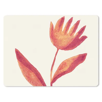 Produktbild von MuchoWow® Mauspad Mousepad Blumen - Pflanze - Rot - Pastell 40x30 cm - Mousepads - Maus Mat - Pad - Mausunterlage - Anti Rutsch