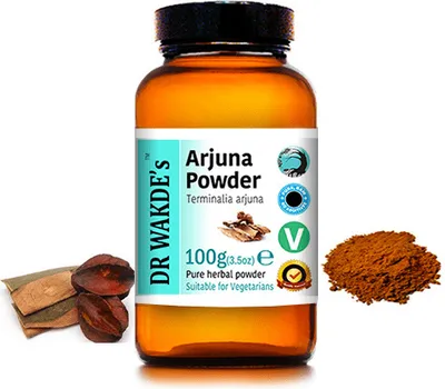 Produktbild von DR WAKDE'S Arjuna Bark Pulver (Terminalia Arjuna) - 100 g (3,5 Unzen) | Rein, Raw & Getrocknetes Pulver | Ayurveda-Kräuter | Vegan | Nichts hinzugefüg