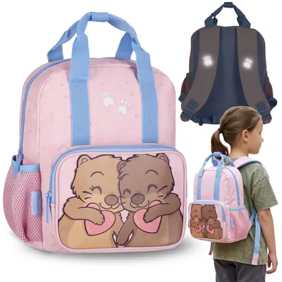 Produktbild von Otter Rucksack für Mädchen, kleiner Kindergartenrucksack, mit reflektierenden Streifen, 6,5 L, für Ausflüge