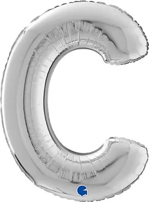 Produktbild von Folienballon Buchstabe C, 66cm, Silber