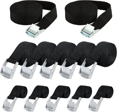 Produktbild von Gepäckspanner Set 12 Stück, 3 Größen, schwarz, für Transport