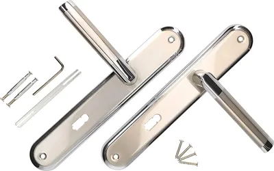 Produktbild von KOTARBAU® Türdrückerset 72 mm BB Langschild Nickel-Chrom Universal Modern