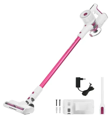 Akku-Staubsauger, rosa, 160 W, HEPA-Filter, kabellos