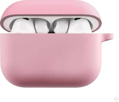 Image de KeyBudz Elevate Coque AirPods Pro 3 – Conçu spécifiquement pour les AirPods de 3ème génération – Revêtement anti-dérapant pour une meilleure prise – Compatible avec le chargement filaire et sans fil - Rose