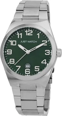 Produktbild von Herrenuhr mit Edelstahlband, Quarzwerk, Datumsanzeige, großen Ziffern und Leuchtzeigern – 5 ATM wasserdicht, elegantes Design mit Faltschließe Watch