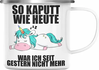 Produktbild von Trendation - Lustige Emaille Tassen mit Sprüchen Arbeitskollege Geschenk Kollege Mitarbeiter Geschenkidee (Silber)