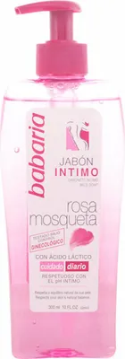 Imagen del producto de Babaria 8410412028523, Gel íntimo, para mujeres, 300 ml, envase con dosificador, Aqua (agua), Sodium Laureth Sulfate, Cocamidopropyl Betaine, Sodium Chloride, Rosa Moschata Seed..., 1 unidad