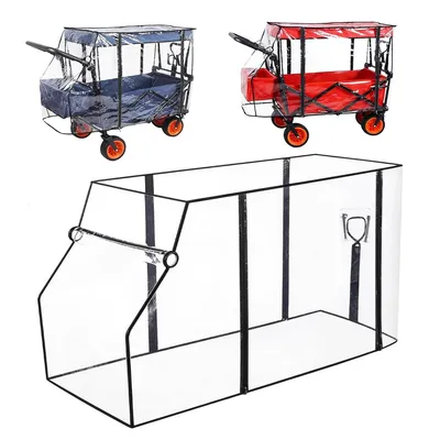Produktbild von Bollerwagen Regenschutz wasserdicht, transparente Schutzhülle für Handwagen, faltbar, Staubschutz und Wetterschutz für Outdoor
