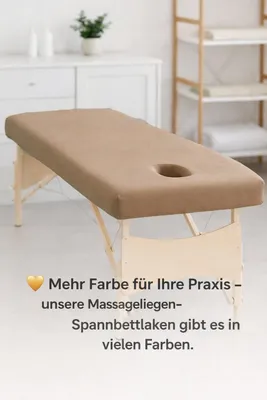 Produktbild von Massageliege Frottee Spannbettlaken mit Nasenschlitz Marke 70-80 cm x190-200 cm Sand