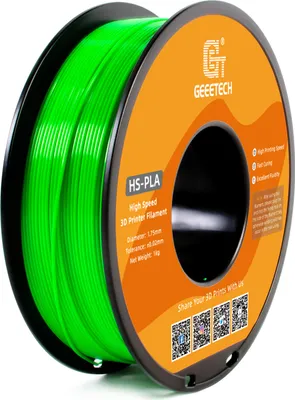 Produktbild von GEEETECH HS-PLA-Filament 1,75 mm 3D-Druckfilament fuer die meisten Hochgeschwindigkeits-3D-Drucker Geeetech Thunder Kompatibel mit Creality 1 kg (2,2 lbs) - Gruen