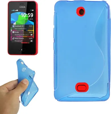 Zdjęcie produktu dla Etui ochronne TPU na telefon komórkowy Nokia Asha 501 niebieskie