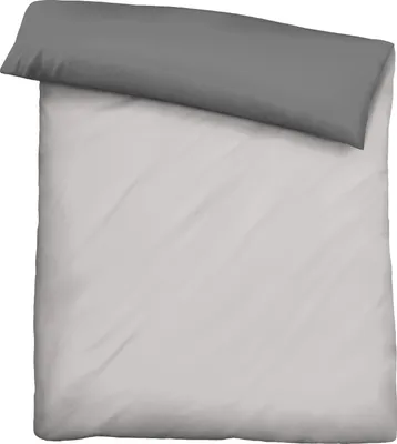 Produktbild von biberna 0455775 Renforce-Bettwäsche UNI color: sturmgrau, size: 1x 140x220 cm + 1x 70x90 cm