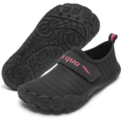 Productafbeelding van Waterschoenen voor kinderen, jongens en meisjes, badschoenen, zwemschoenen, maat 29 EU, zwart, roze