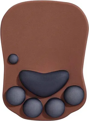 Produktbild von Mauspad mit Handgelenkstütze - Silikonengel - Schattige Katzenpfote - Komfortabel für Zuhause und Büro