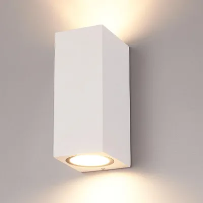Image de HOFTRONIC - Applique murale LED dimmable IP65 2x GU10 Blanc carré