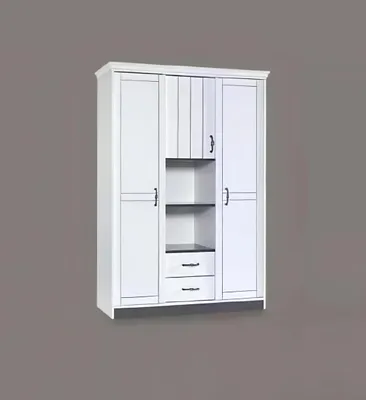 Produktbild von Landhaus Kleiderschrank Schlafzimmer Möbel Holz Weiß Schrank Edle Schränke