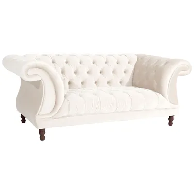 Produktbild von Max Winzer Sofa 2-Sitzer Ivette - Samtvelours creme - Maße: 200 x 100 x 80 cm