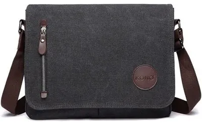 Produktbild von Vintage-Herrentasche aus Canvas in Graphit von Karston
