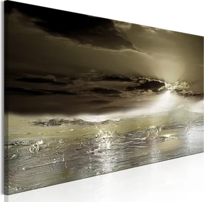Produktbild von Modernes Wandbild a-A-0726-b-a (150x50 cm) - 1 Teilig Bilder Fotografie auf Leinwand Foto Bild Dekoration Wand Bilder Kunstdruck ABSTRAKT MEER