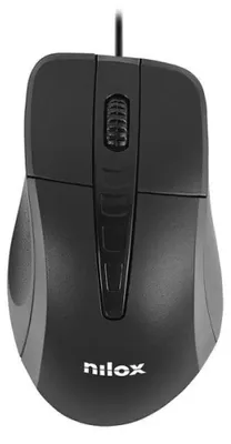 Produktbild von Maus mit Kabel und optischem Sensor Nilox MOUSB1001 1000 DPI Schwarz