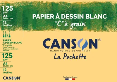 Obrázek produktu pro CANSON C200027105 CANSON Zeichenpapier "C" à Grain, DIN A4, 125 g/qm