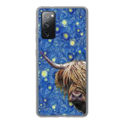 Produktbild von MuchoWow® Handyhülle Schutzhülle Hülle für Samsung Galaxy S20 FE Sternennacht - Van Gogh - Schottischer Highlander Silikon Softcase Handy Hülle - Abdeckung