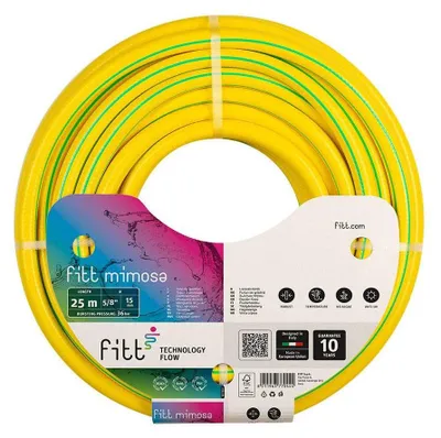 Zdjęcie produktu dla Wąż ogrodowy FITT w kolorze żółtym 12,5 mm (1/2") 25 m