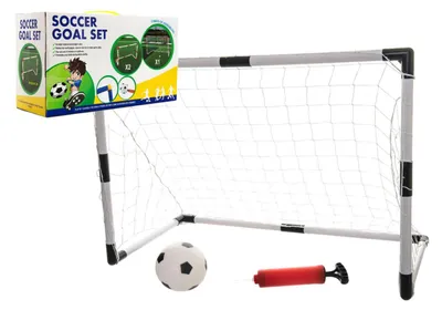 Obrázok produktu pre Futbalová bránka 2v1 + loptička, plast, v krabici, rozmer 43x24x16 cm