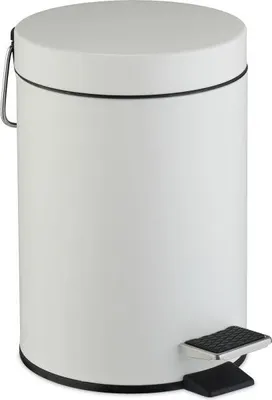 Produktbild von Hochwertiger Badmülleimer 3 l mattes Metall, Fußpedal, fingerabdruckresistent