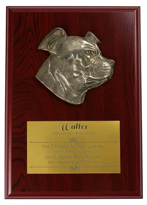 Produktbild von Staffordshire Bull Terrier, Staffordshire Bullterrier - Flachrelief eines Hundes, kleiner Nachbildung, realistische Plakette mit Hund von der Marke Art-Dog