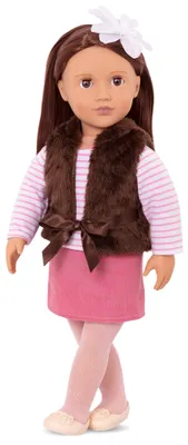 Produktbild von Our Generation Sienna, 46 cm Anziehpuppe mit Kunstfellweste