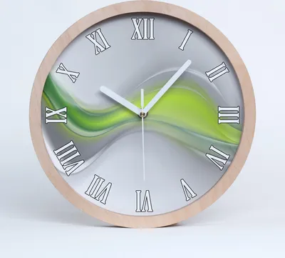 Produktbild von Holzuhr 20fi cm wanduhr - weiße Spitzen - abstrakcjaale