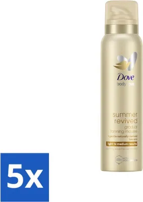 Produktbild von Dove Body Love Selbstbräunungsmousse - Summer Revived - Leicht-Mittel - 150 ml - Vorteilspack - 5 Stücke