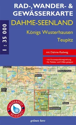 Produktbild von Dahme-Seen: Königs Wusterhausen, Teupitz 1 : 35 000 Rad-, Wander- und Gewässerkarte