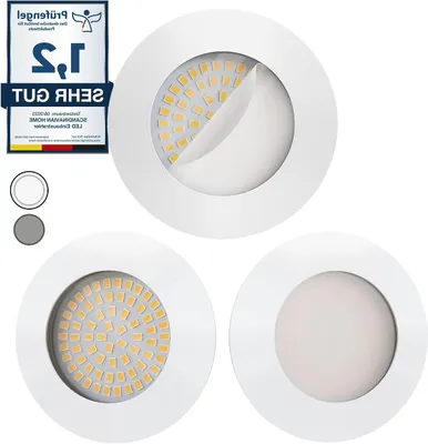 Productafbeelding van Set van 3 LED inbouwspots - Warm Wit 4.5W - Badkamerverlichting